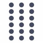 rows of blue circles